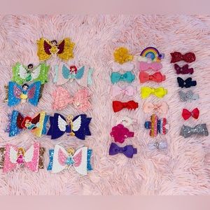 64 Beautiful Head accessories with clips for baby/toddler/girl.